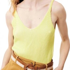 FRNCH Lemon Yellow Knit Tank Top